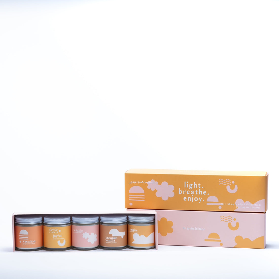 Ginger June Candle Co. Light, Breathe, Enjoy 4oz Jar