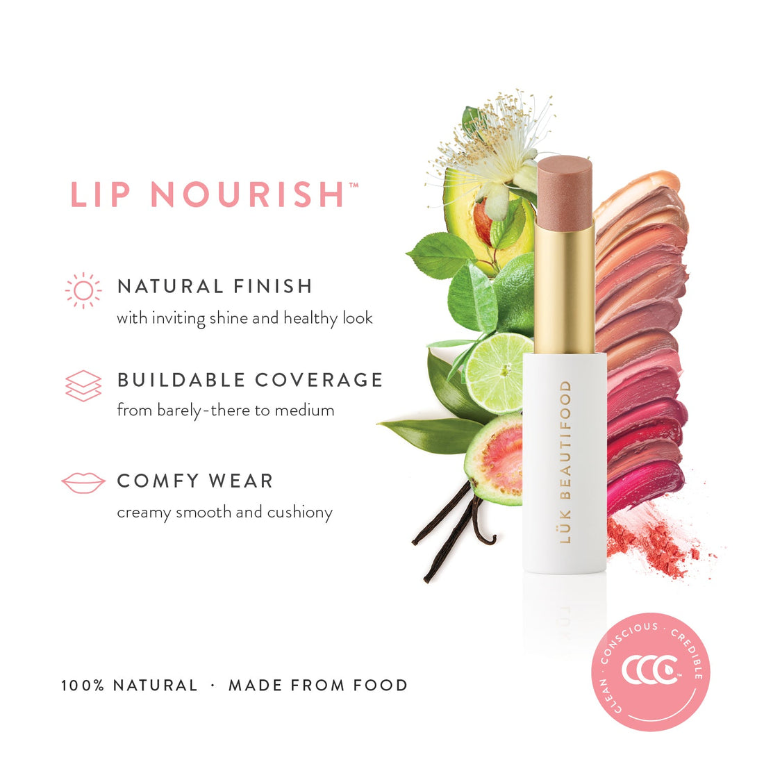 Luk Beautifood Lip Nourish Sheer Lipstick