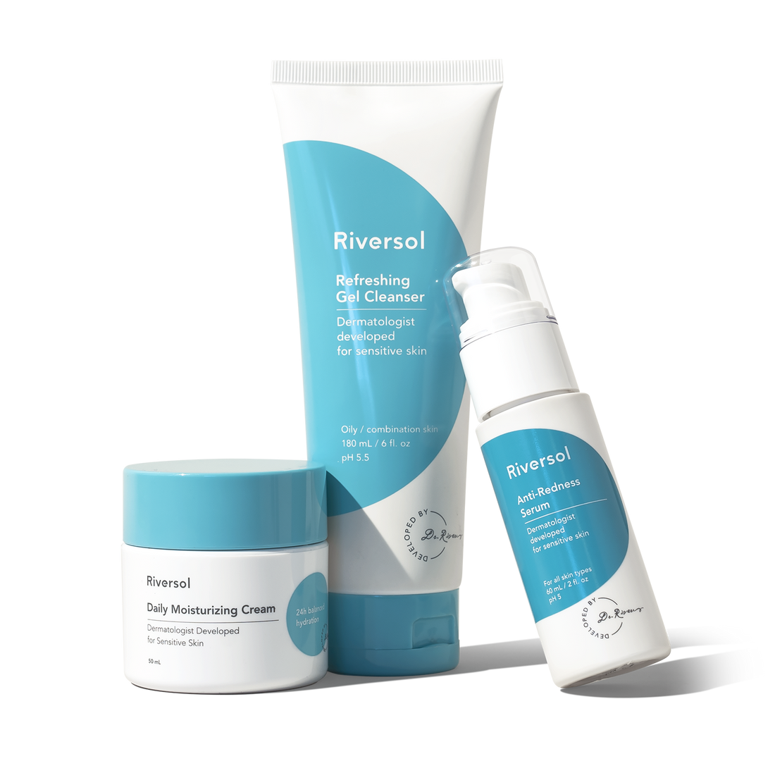 Riversol Redness Control Trio: Serum, Cream, Cleanser