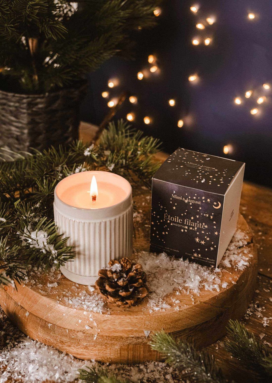 Mimi & August Eco Soy Wax Candle {50hr} in Reusable Ceramic Jar: Shooting Star