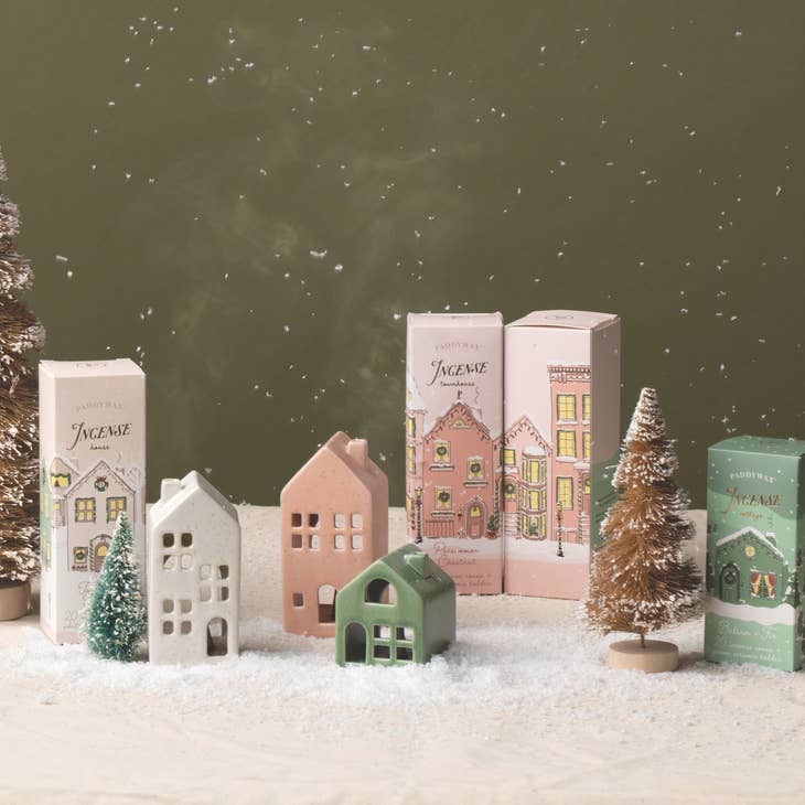 Paddywax Holiday Ceramic Incense House