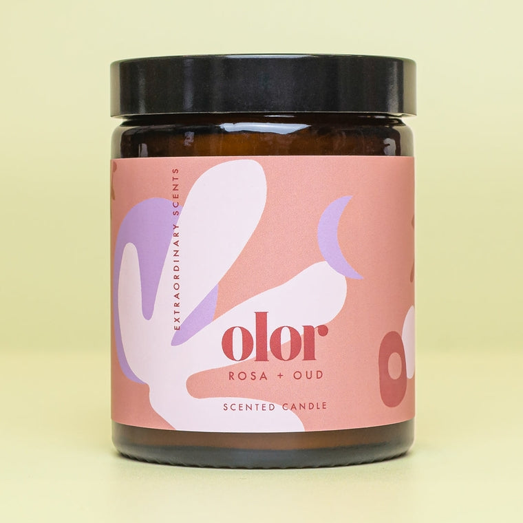 OLOR Exceptional Travel Jar Candle {30hr} Rosa + Oud