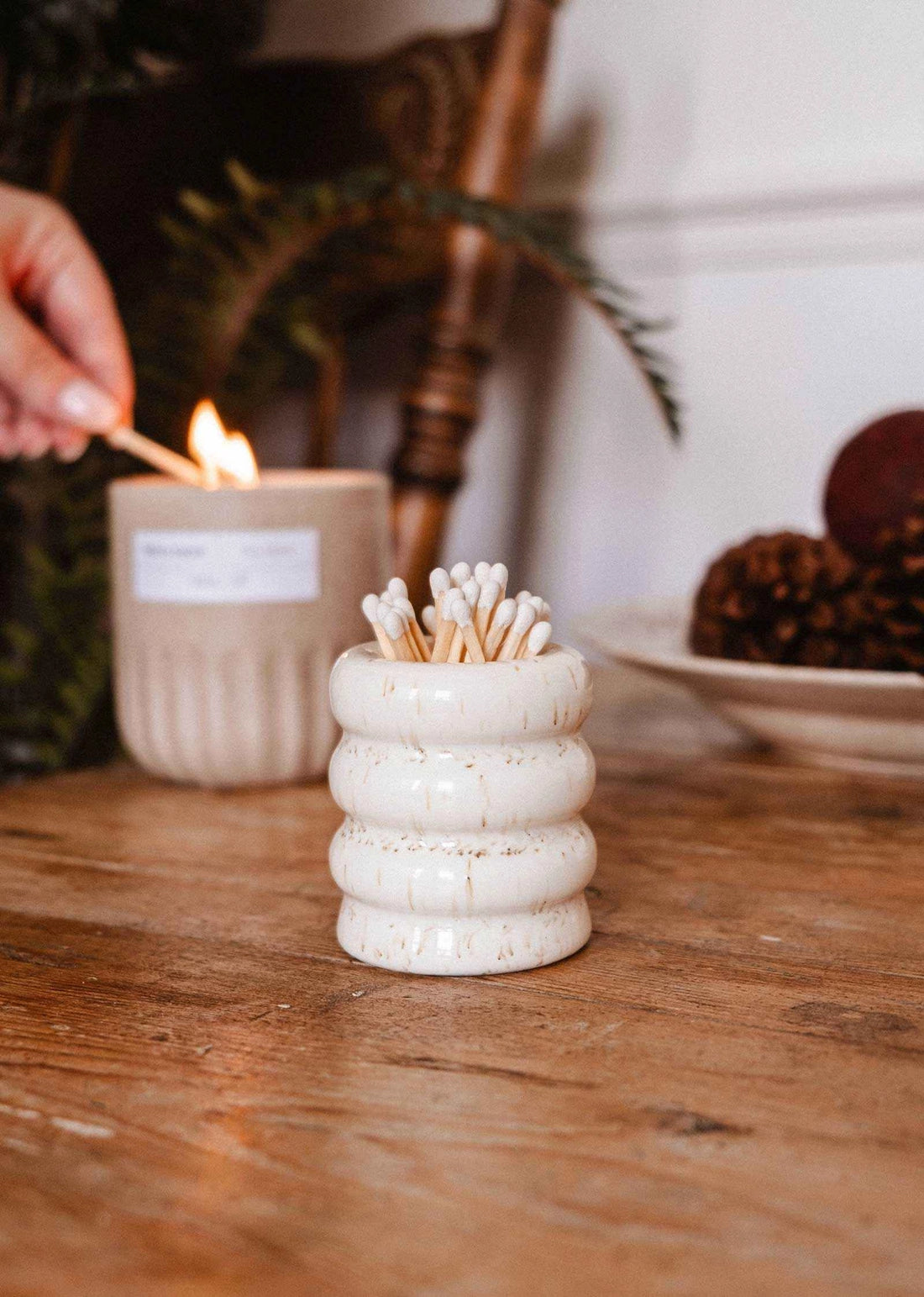 Mimi & August Safety Matches + Sensuous Ceramic Jar