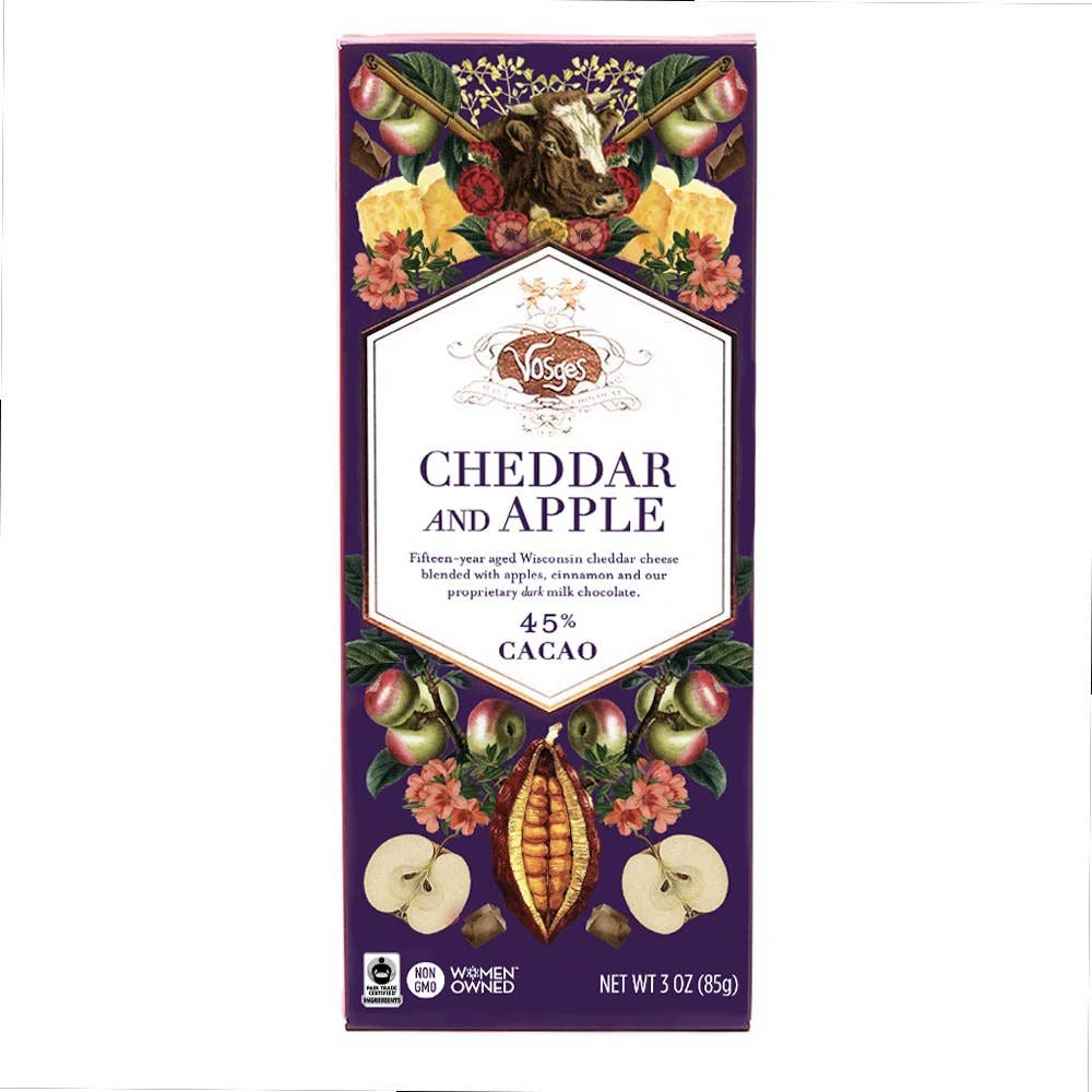 Vosges Haut-Chocolat Dark Bar (3oz) | Cheddar & Apple