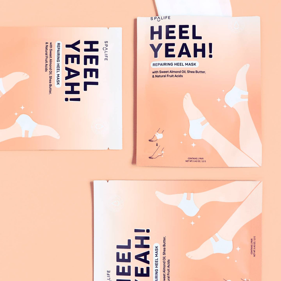 Heel Yeah! 3 Pairs Repairing Heel Mask w/ Fruit Acids & Oils