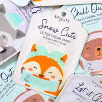 Holiday Gift Tags Facial Masks - Winter Forest Friends