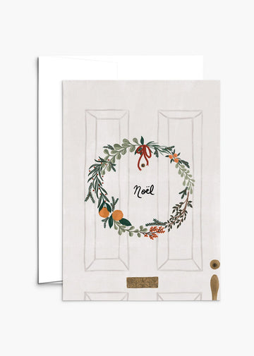 Mimi & August Premium Holiday Card: Noel Wreath