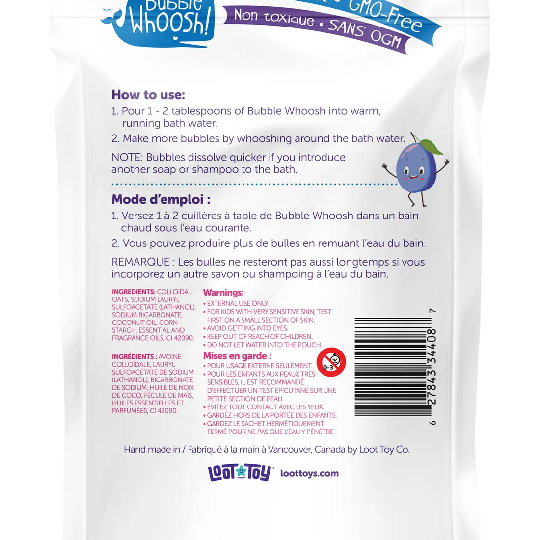 Loot Toy Company Bubble Whoosh Moisturizing Bubble Bath Powder