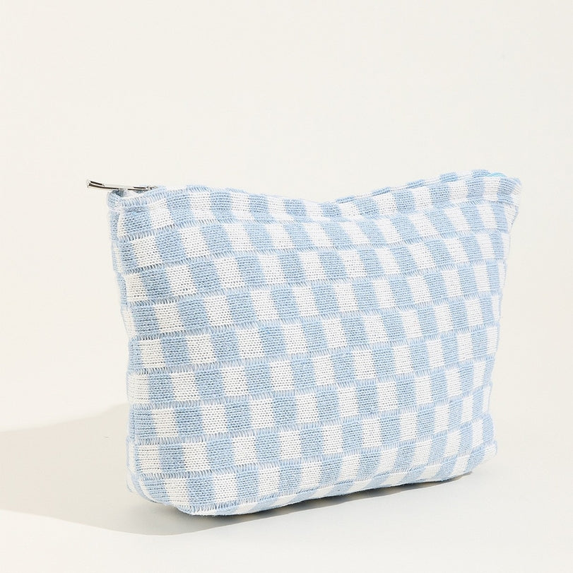 Josslyn Woven Large Flat Cosmetic Bag