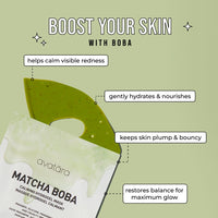 Avatara Boba Hydrogel Mask | Calming Matcha