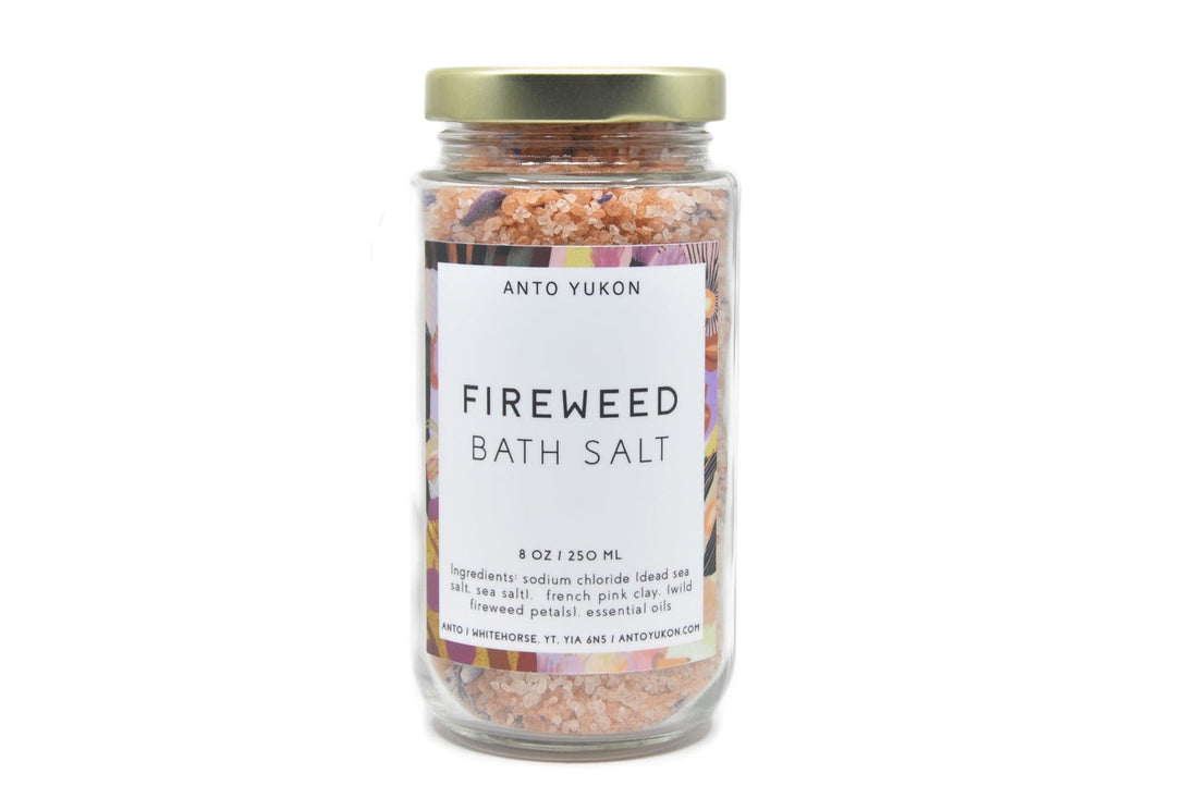 Anto Yukon Bath Salt 8oz Jar: Fireweed