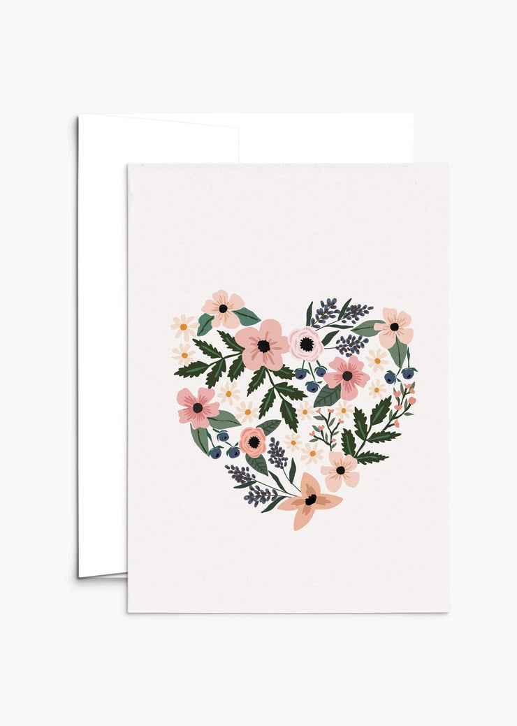 Mimi & August Premium Greeting Card: Heart Full Of Flowers
