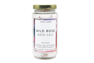 Anto Yukon Bath Salt 8oz Jar: Wild Rose