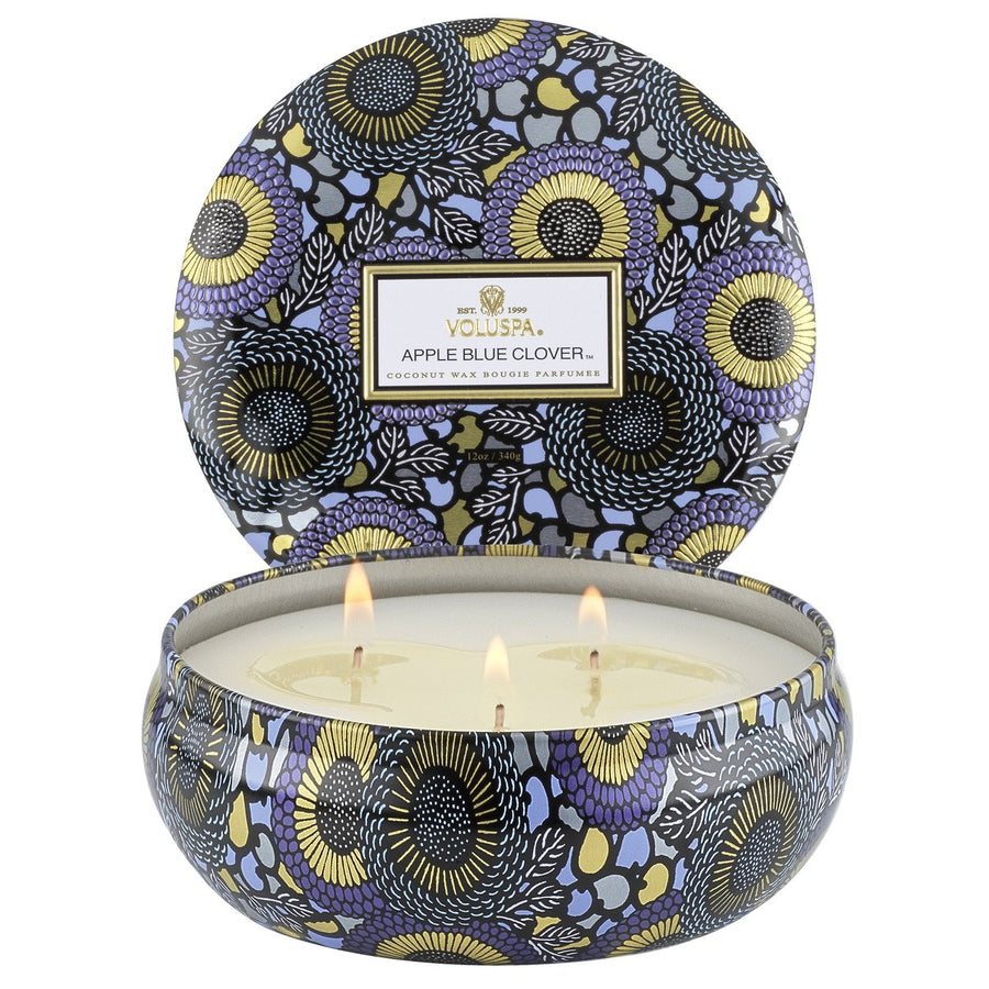 Japonica 3-Wick Candle in Decorative Tin 40hr