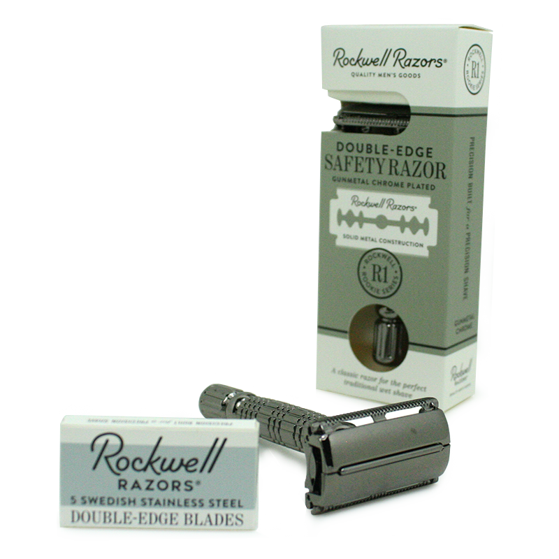 Rockwell Razors Double Edge Safety Razor w/ x5 Blade replacements