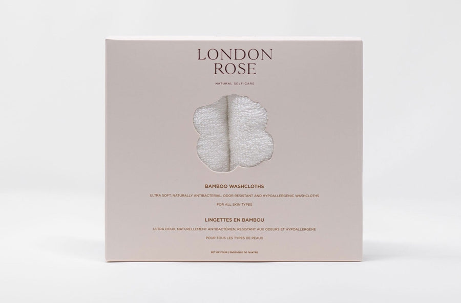 LONDON ROSE Luxe Bamboo Washcloths