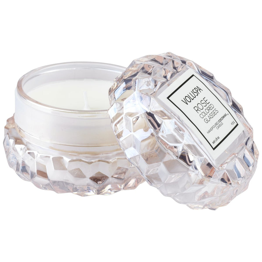 Roses Collection Mini Glass Macaron Candle 15hr